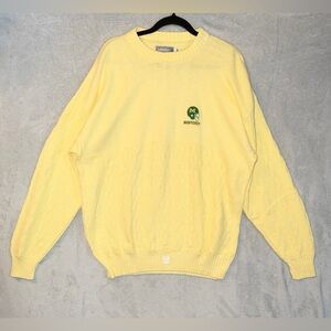 NEW SAHARA VINTAGE KNIT SWEATER YELLOW MONTEREY FOOTBALL HIGH SCHOOL MEN’S 2X